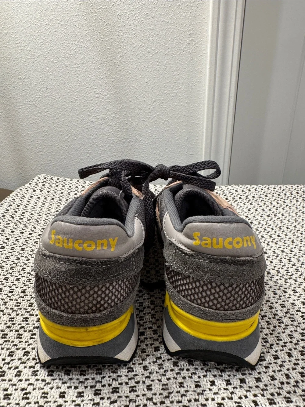 Saucony Women’s Pink, Gray & Yellow Retro Runner Sneakers
